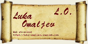 Luka Omaljev vizit kartica